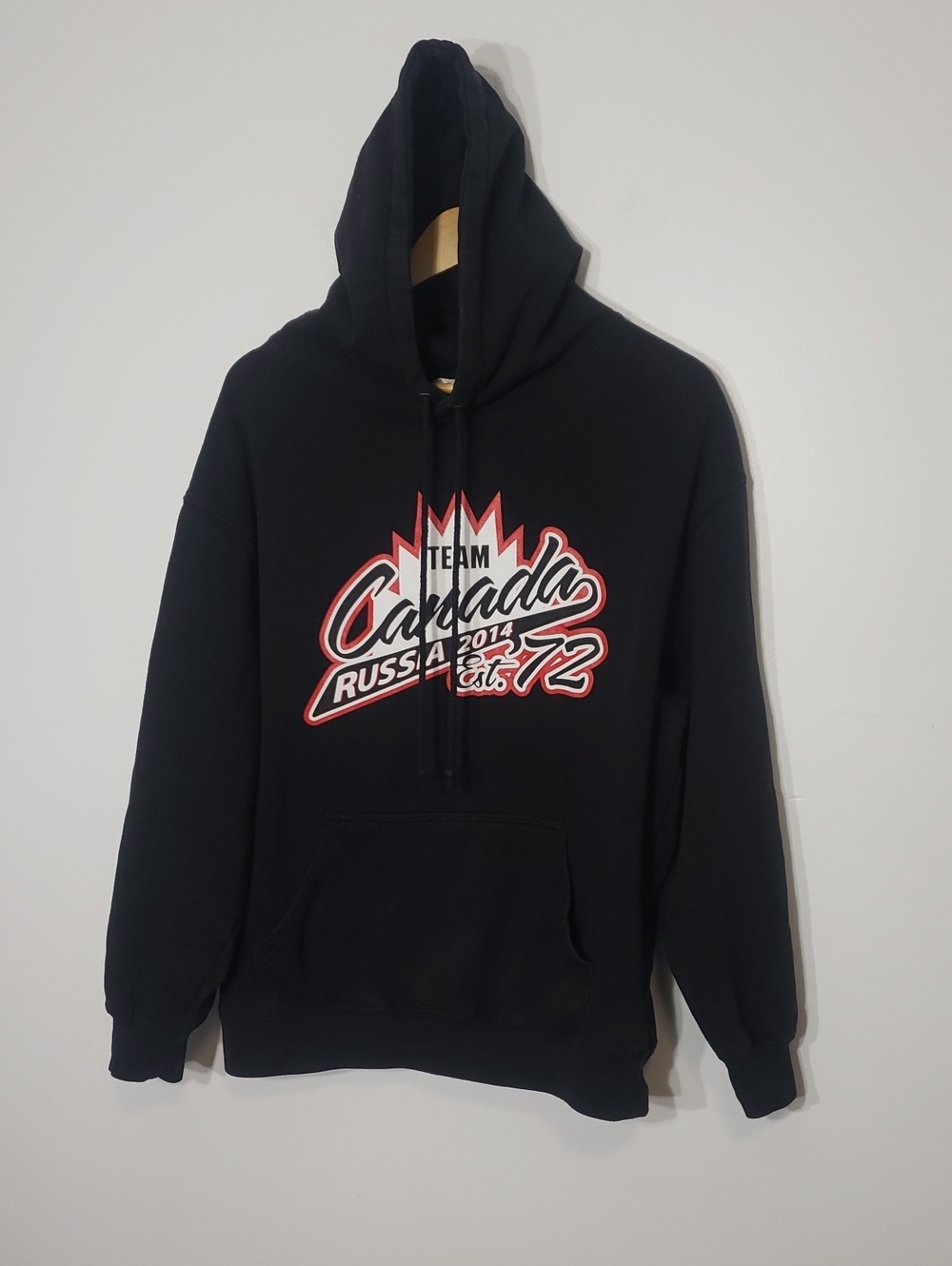 Team Canada Russia 2014 Black Hoodie Est 72 DWG Large Mens
